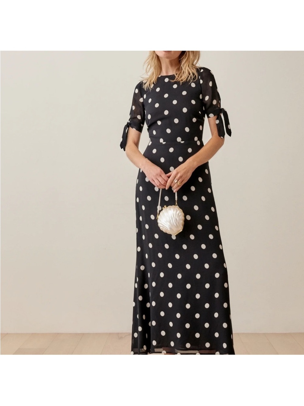 Reformation Amsterdam Polka Dot Midi Dress 0 - Picture 3 of 12